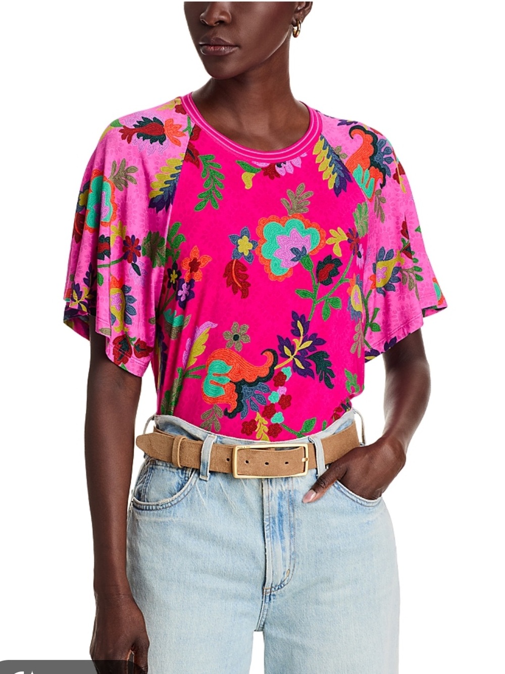 JOHNNY WAS janie favorite flutter raglan sleeve top in verney